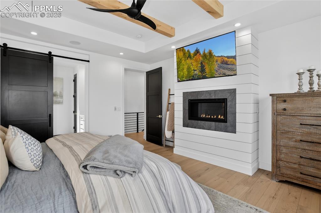 Main floor Primary BR with gas fireplace