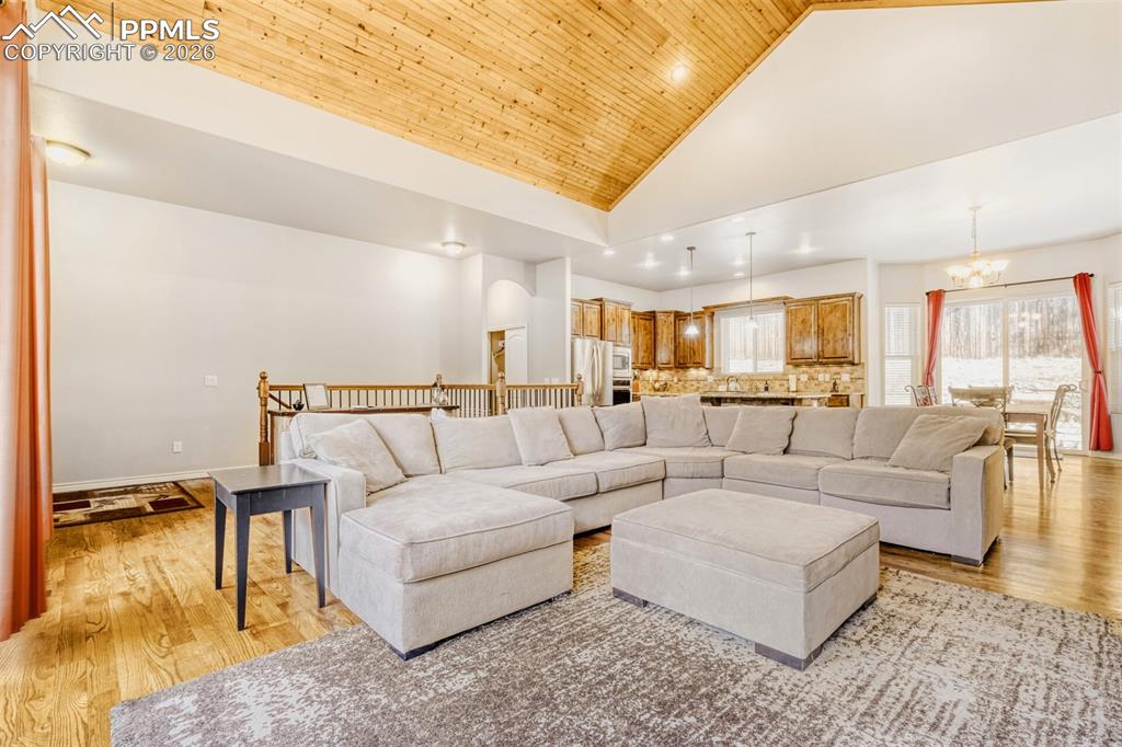 Main Level great room is the perfect gathering place for family and friends.