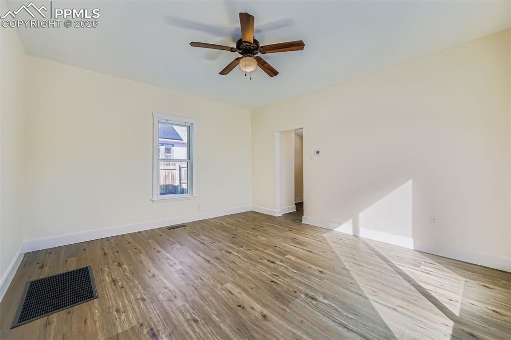 Space for living room and dining area