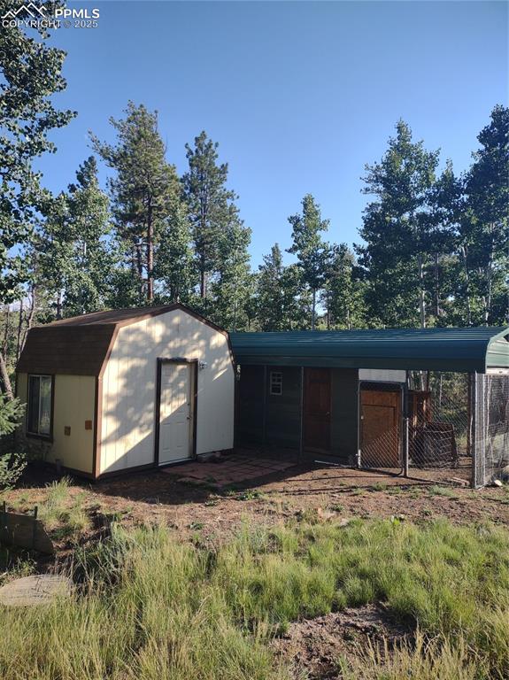 shed and chicken resort.