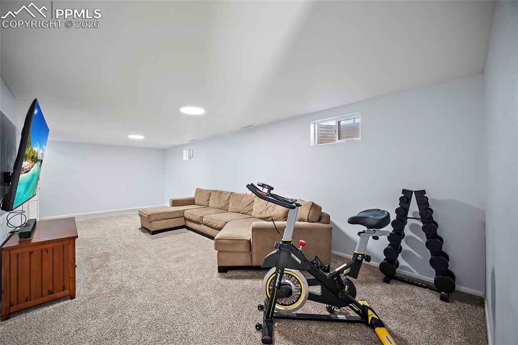 Lower level family room.