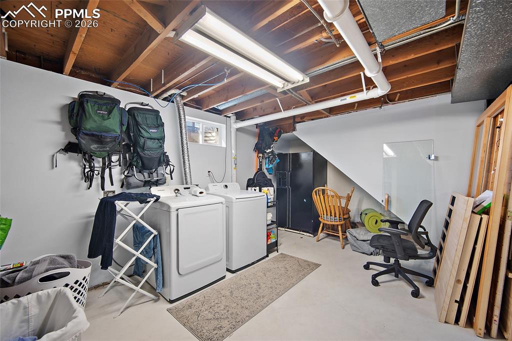 Laundry room with lots of storage.