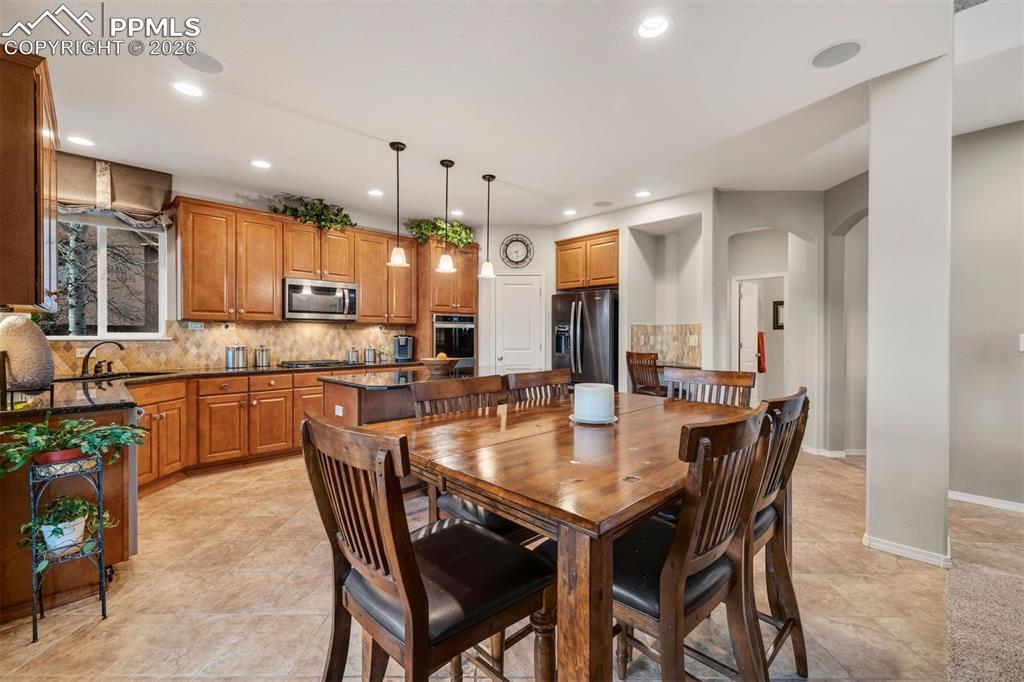 informal dining space 