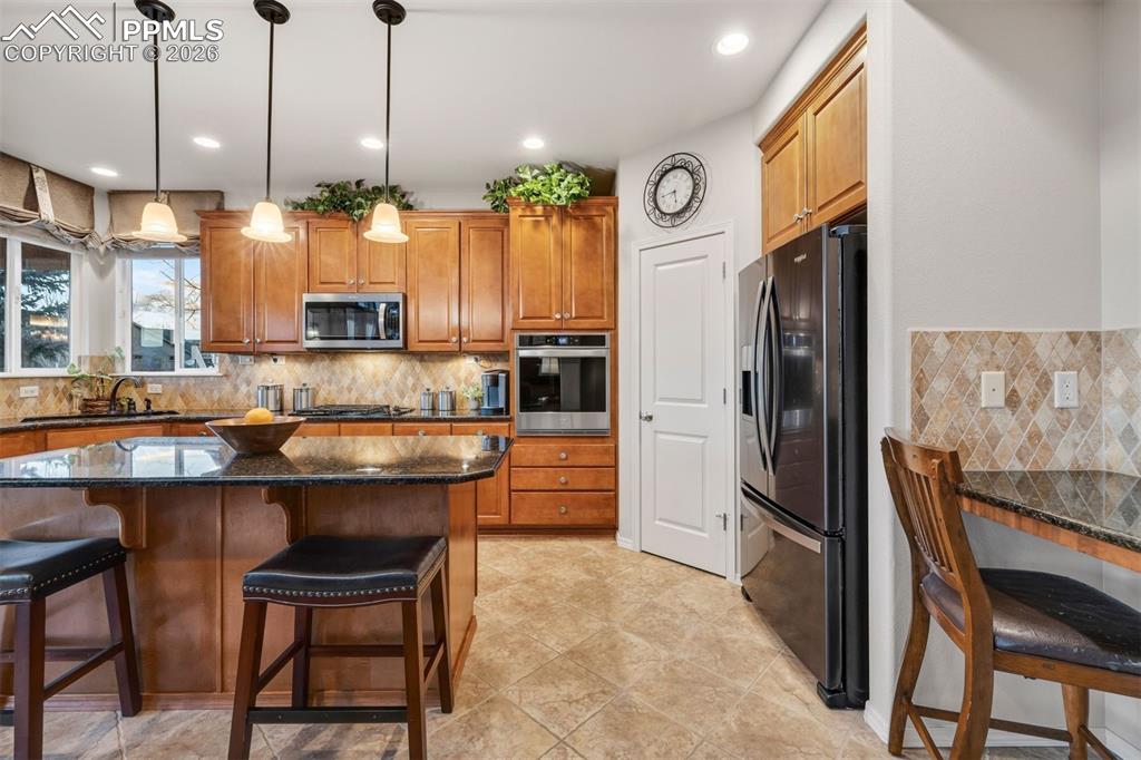 Walk in pantry is perfectly located