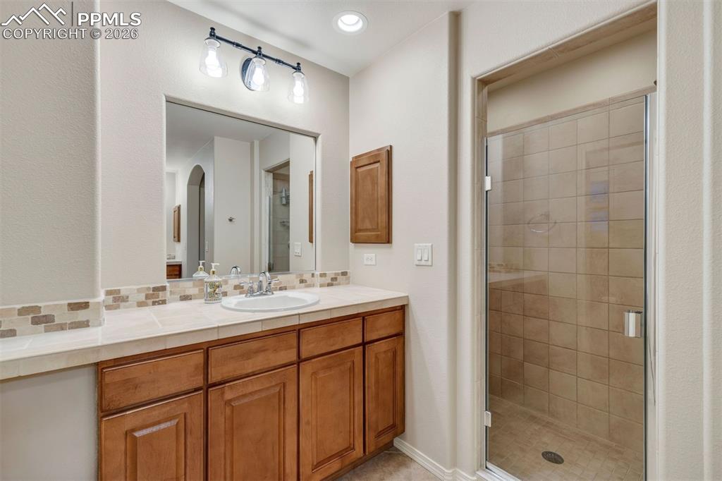 Large walk in shower