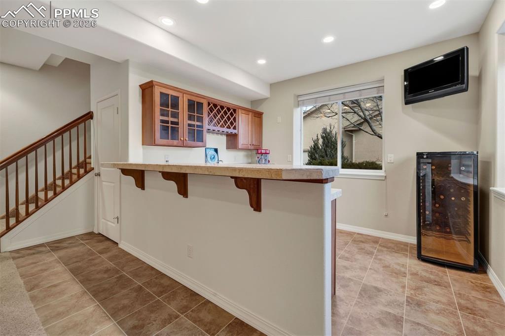 Enjoy entertaining in the basememt 