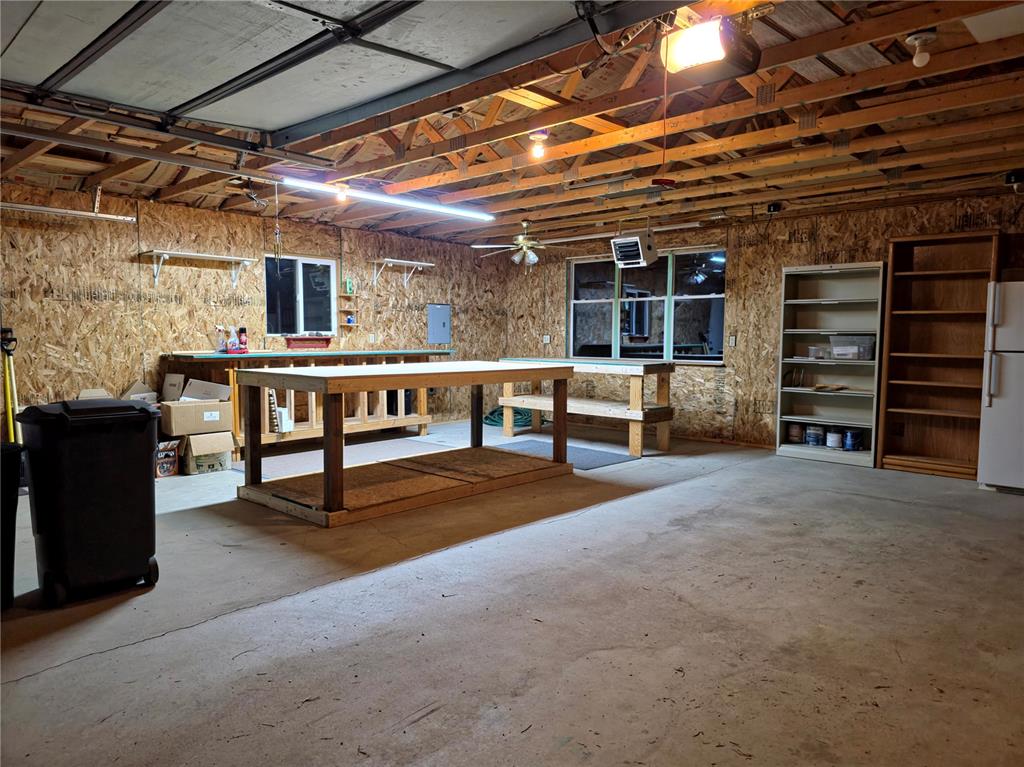 spacious, hard wired heater makes a great shop