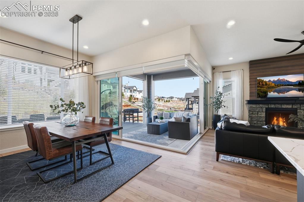 Corner slider that opens to the back patio