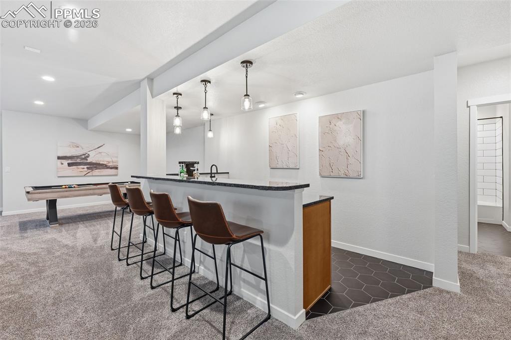 Large customized wet bar