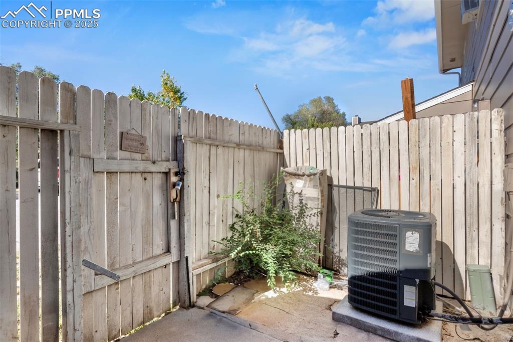 Exterior view of a central air condition unit