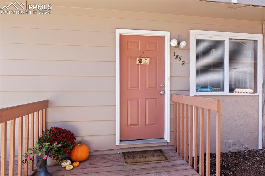 View of exterior entry