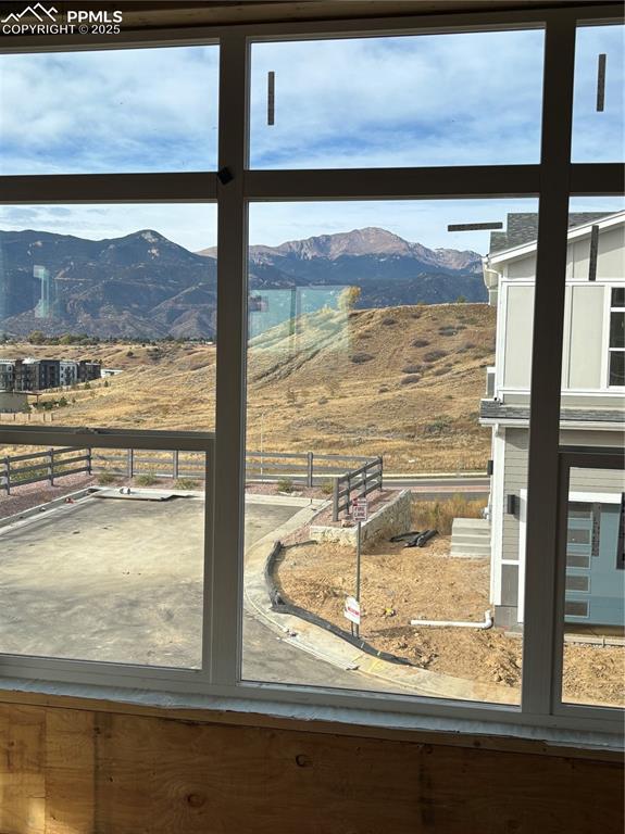 Mountain view with rural landscape