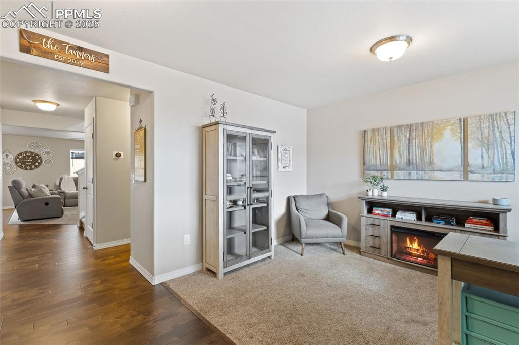 Additional living room at the front of the house currently used as an office.