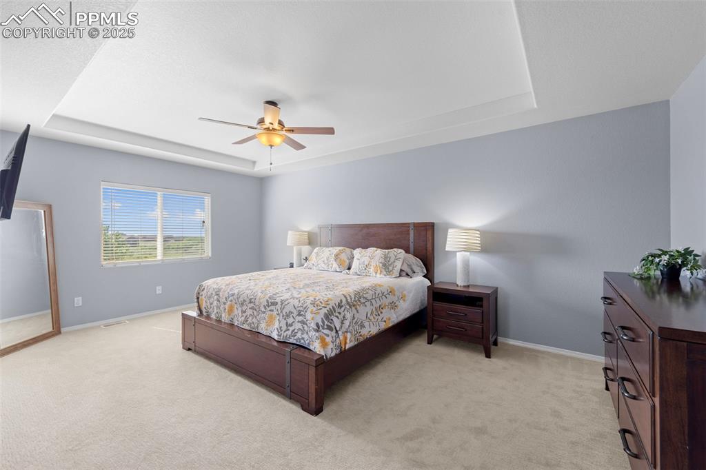 Primary suite with soft carpeting

