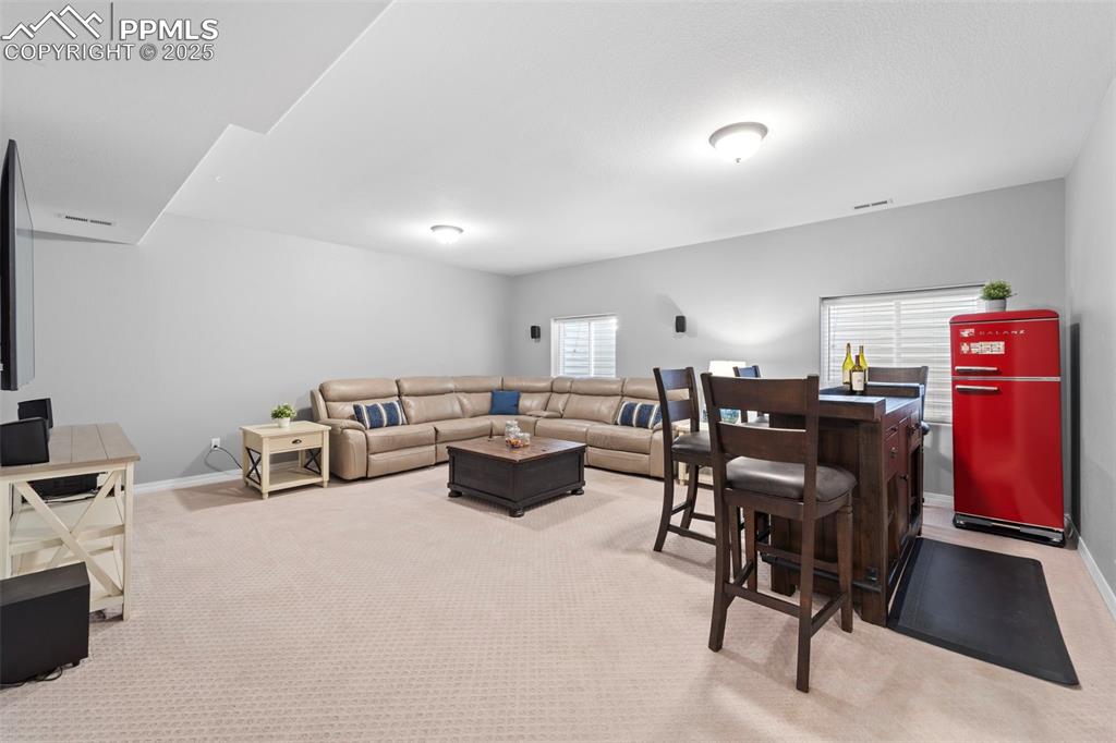 Finished basement with rec space

