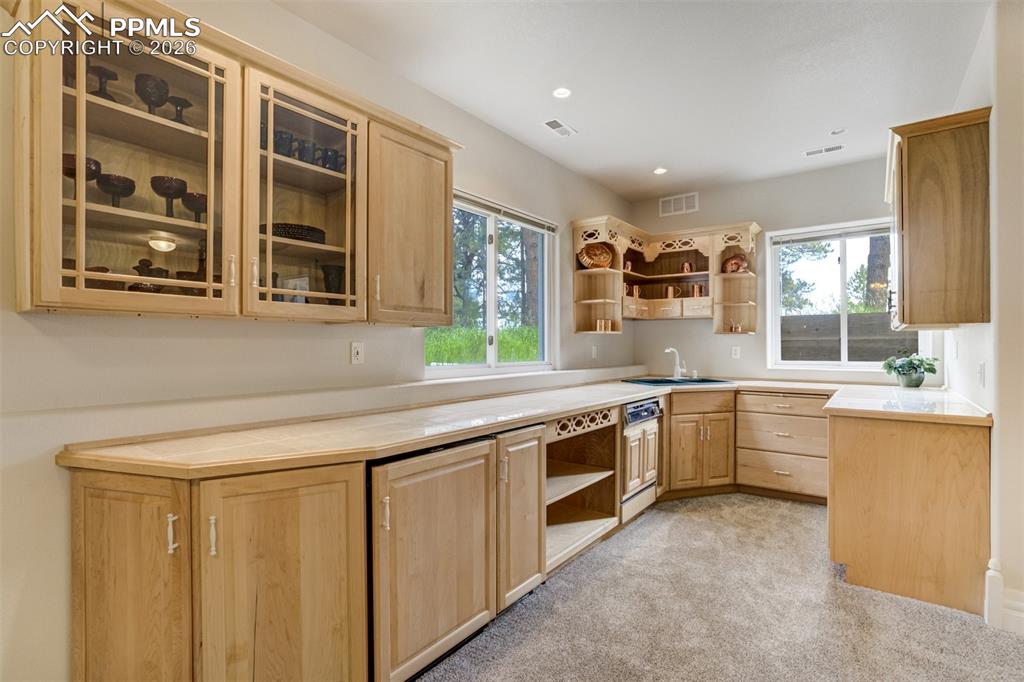 Kitchen + wet bar in family room