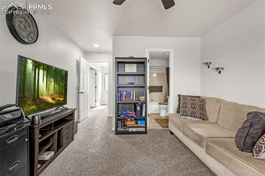 2nd upstairs bedroom/office with private bath