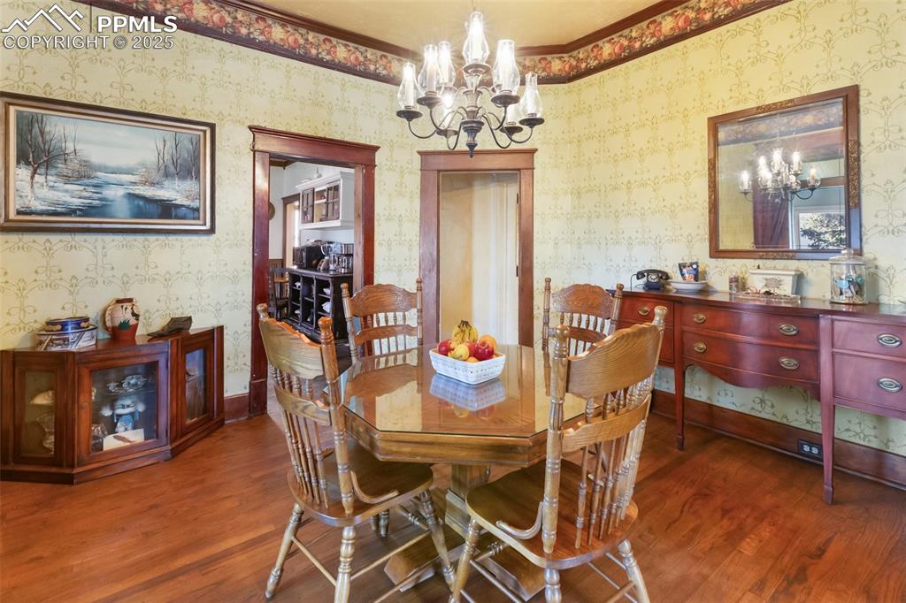 looking into kitchen