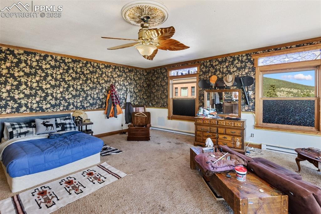 another view looking East, you can see Brind Mountain in one window and a building across Third Street in the other