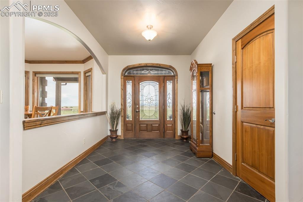 Custom entry with tile floors. 