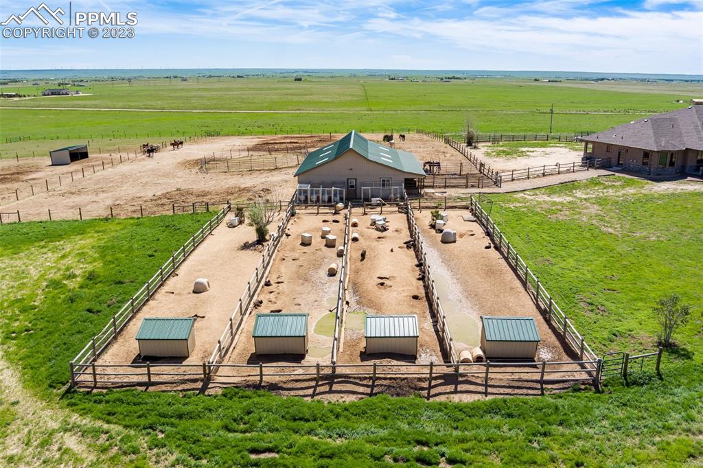 A ready made horse facility with a ton of fixtures ready for you and your animals.