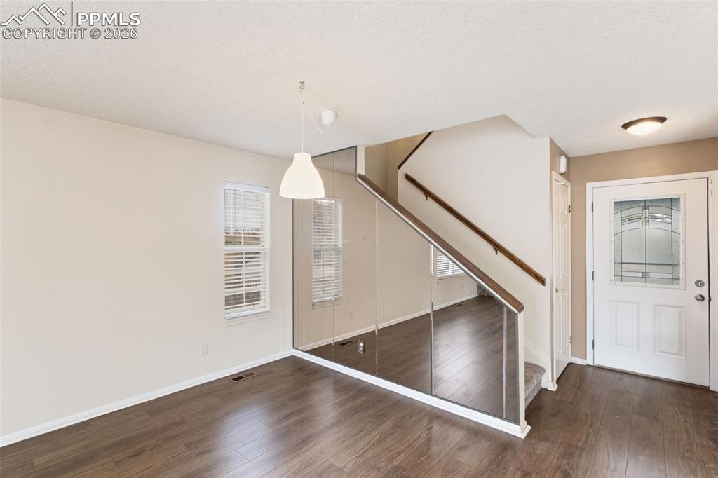 Entryway with wood-style flooring