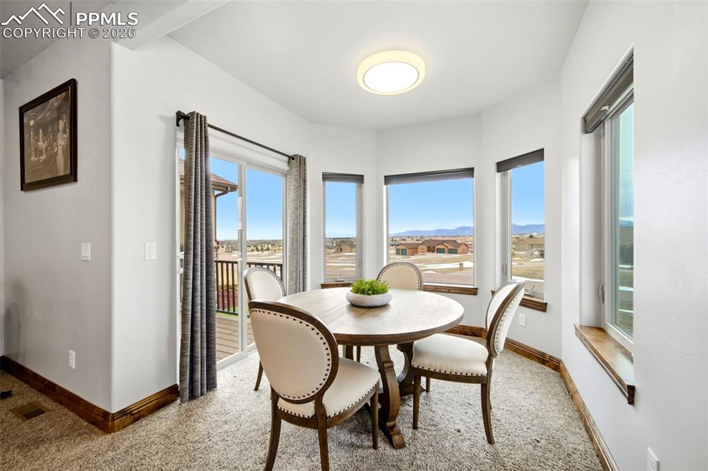 Dining room with baseboards