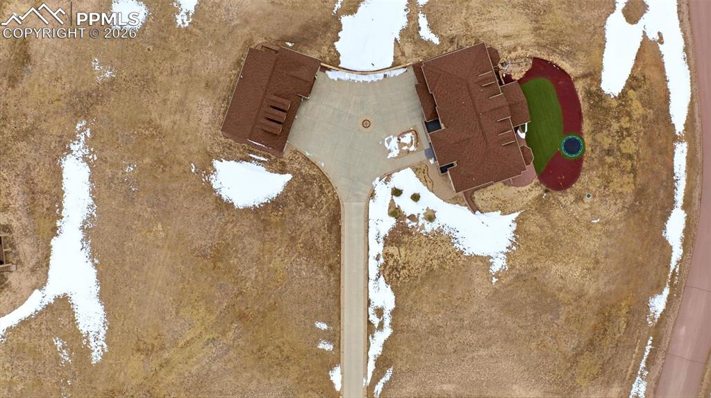 View of snowy aerial view