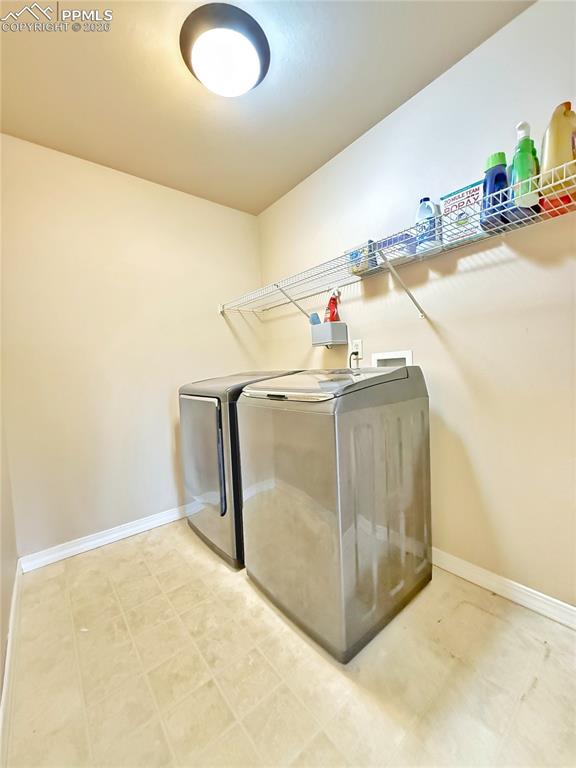 Upstairs laundry room