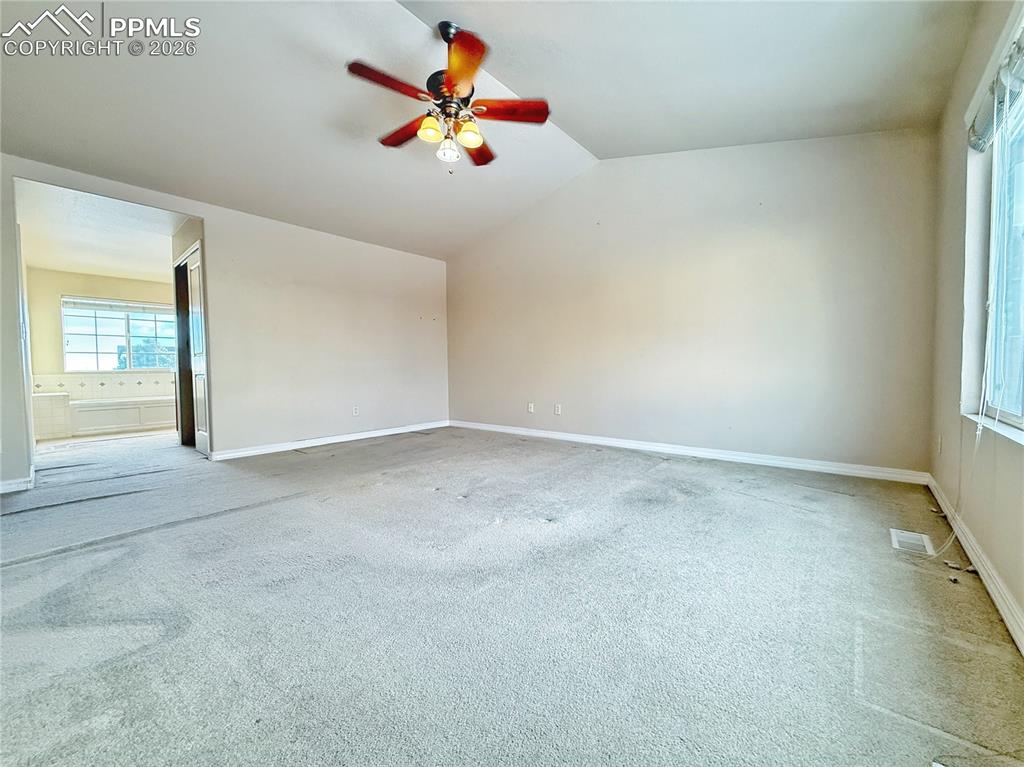 Master bedroom located upstairs