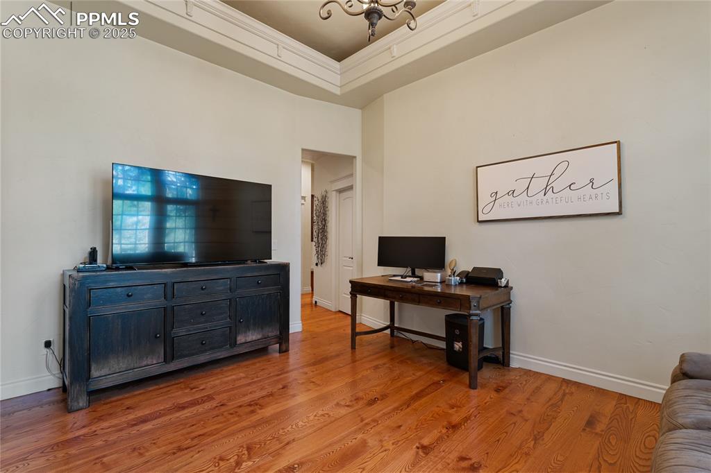 Plenty of room for a very large dining table.