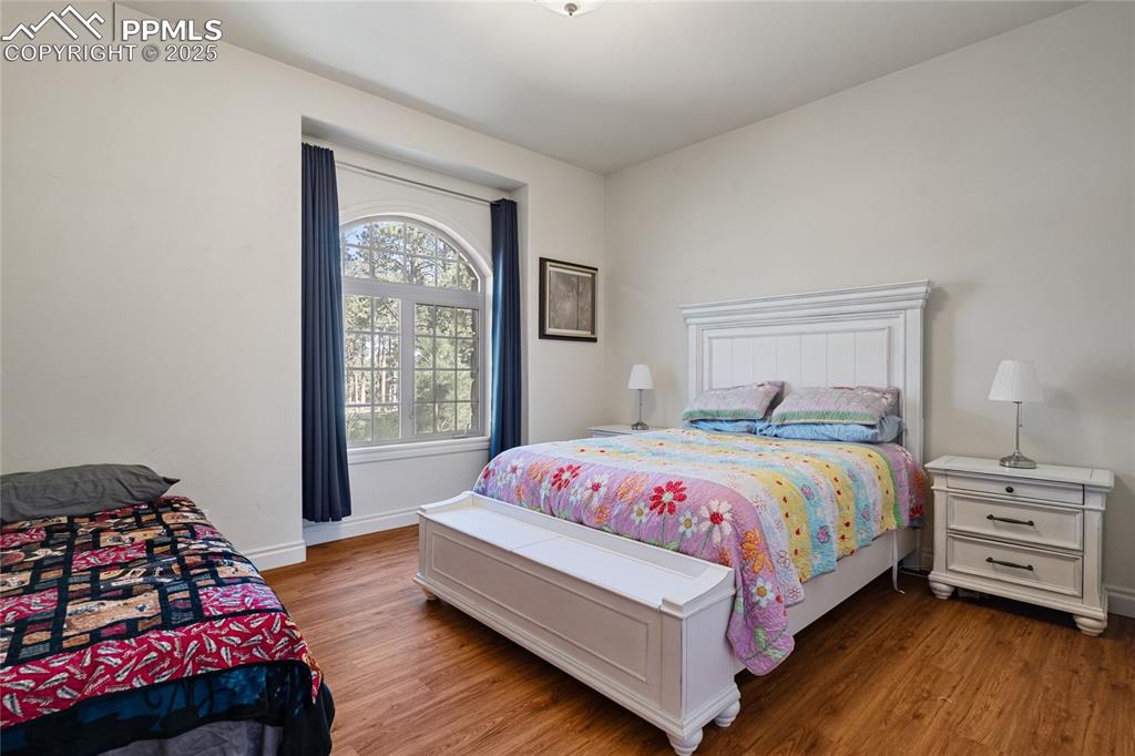 Main level bedroom is bright and open.