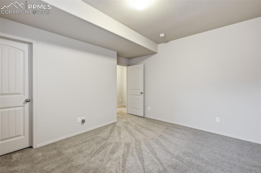 Bedroom in basement
