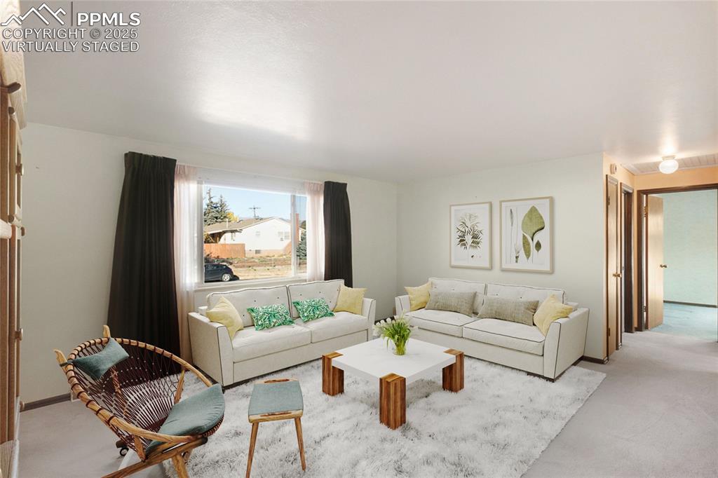 Virtually staged living