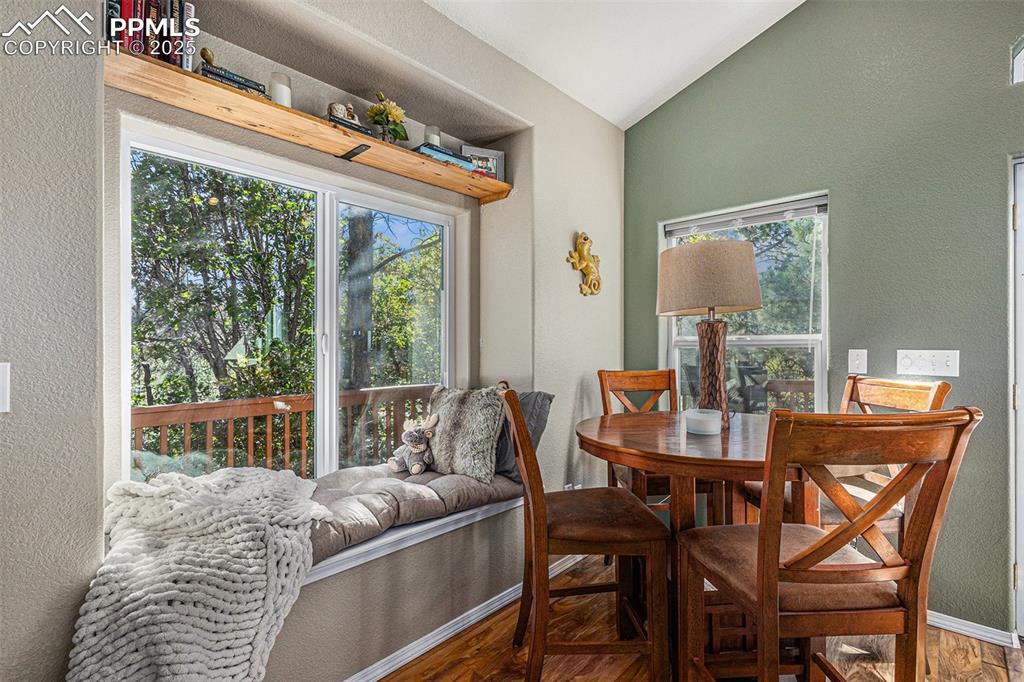 View of patio / terrace with an outdoor living space and view of scattered trees
