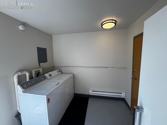 laundry room with heat