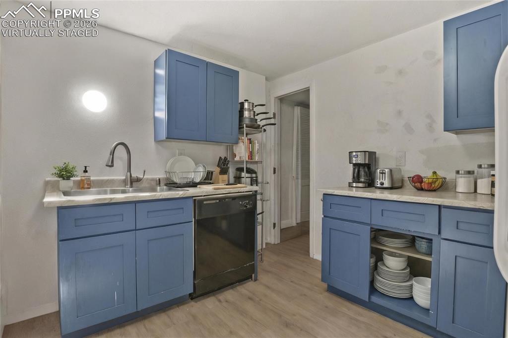 Virtually Staged - Basement kitchenette