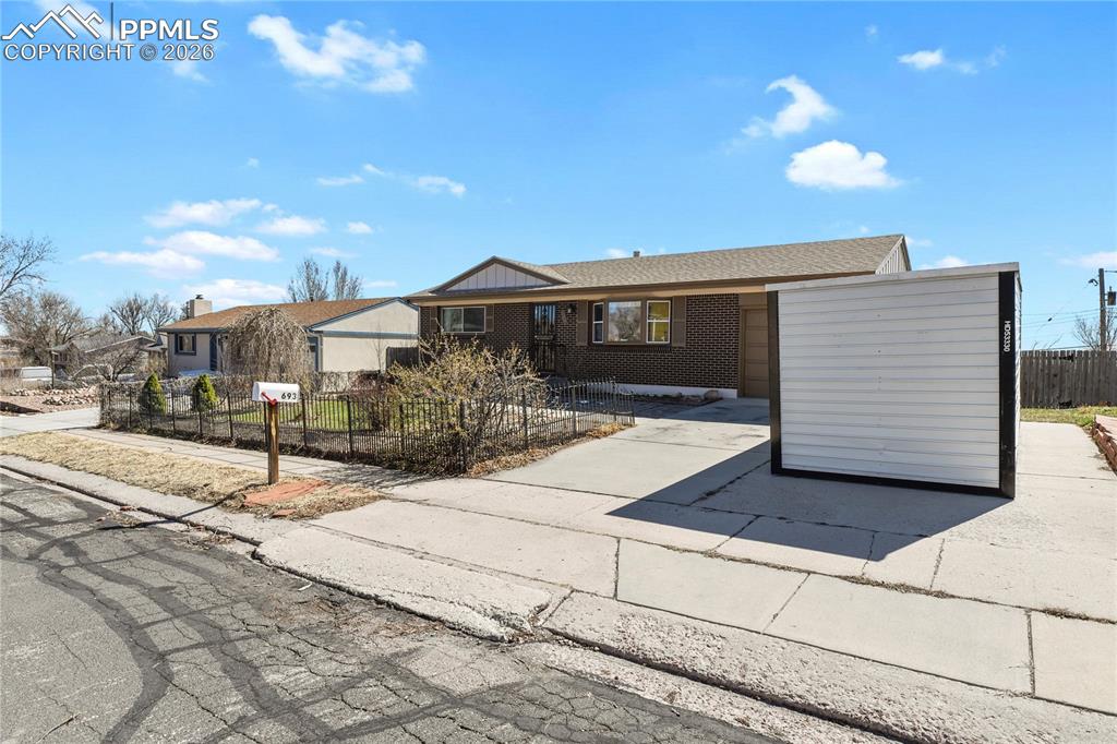 wide driveway for additional vehicles