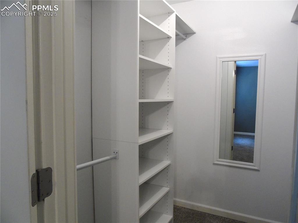 View of spacious closet