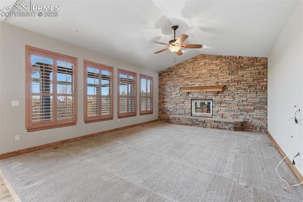 Main level family room open to kitchen
