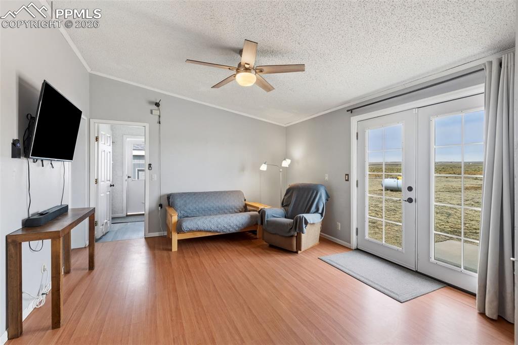 French Doors Lead to Back Patio