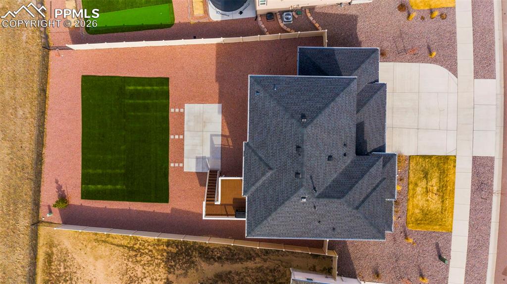 View from above of property