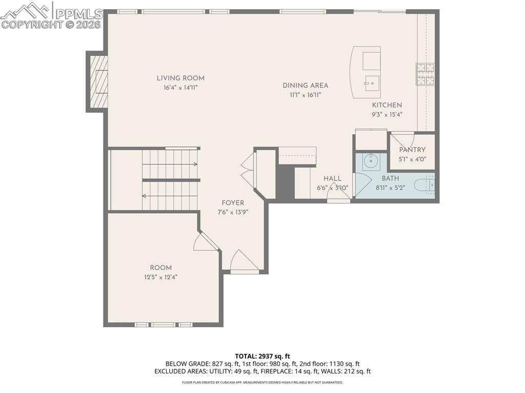 Main level floor plan