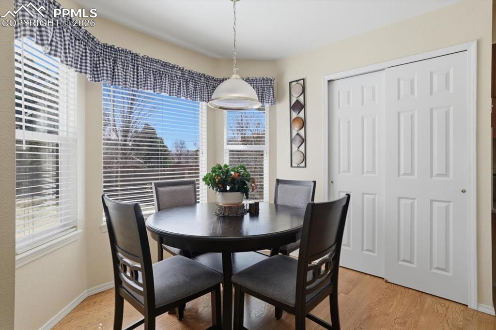 Eat in kitchen area and pantry.
