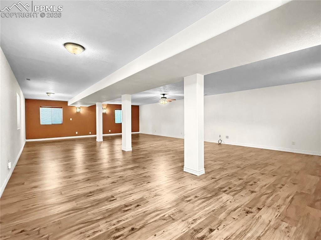 Spacious finished basement. Stubbed in for 3rd bath 