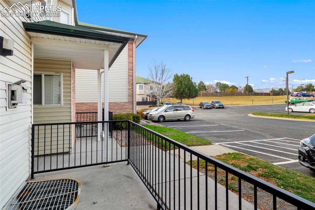 View of covered porch