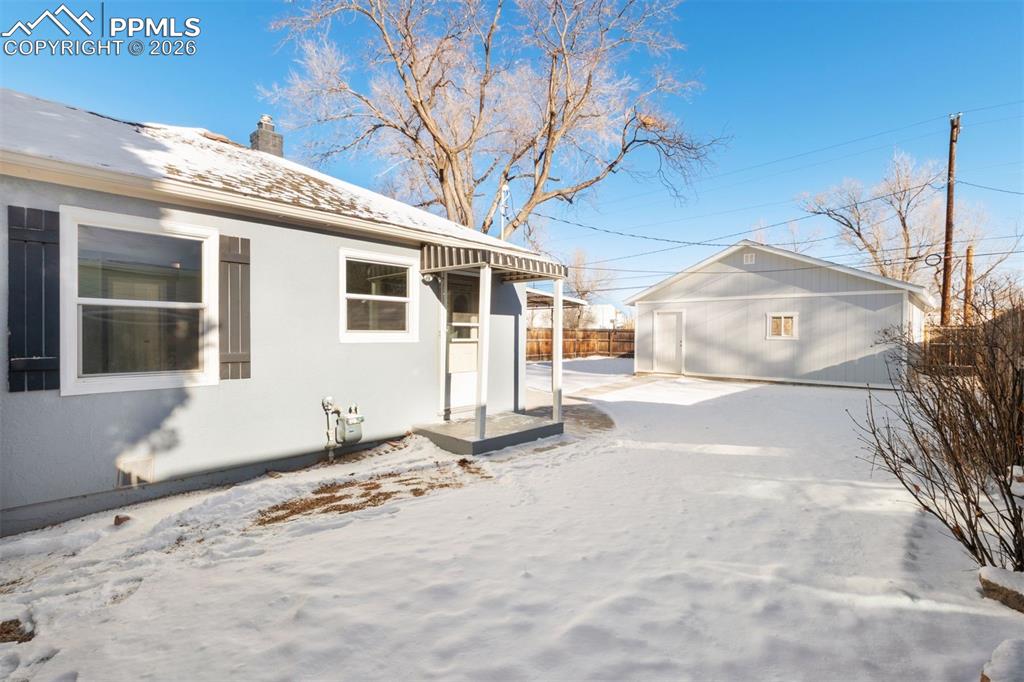 Side door to the back yard.