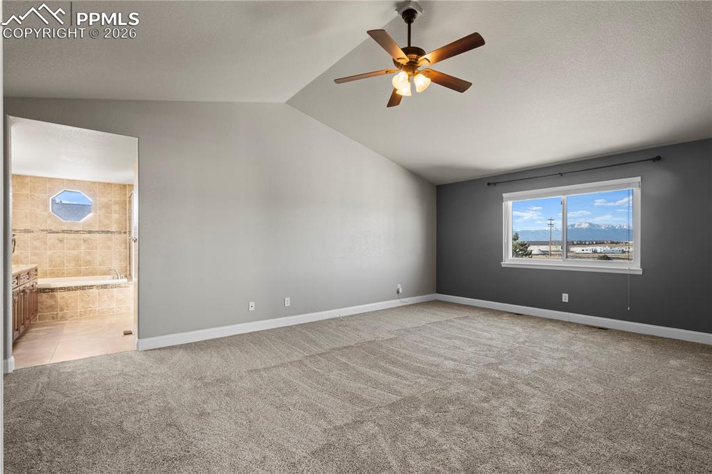 Large Primary with Epic Pikes Peak Views and New Carpet.