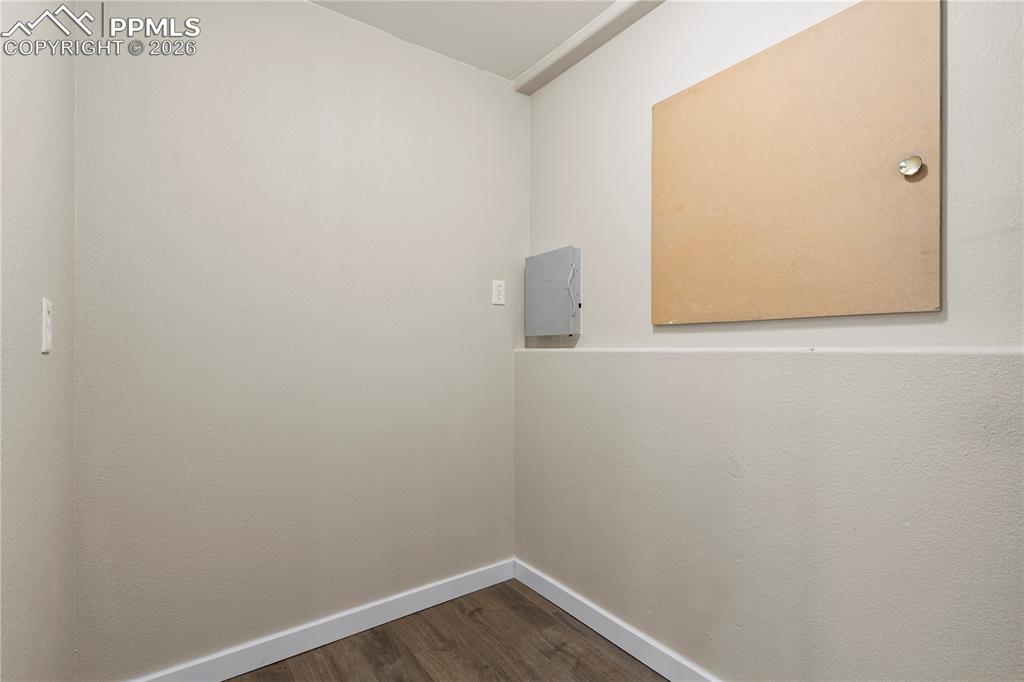 Storage in basement leading to crawlspace storage.