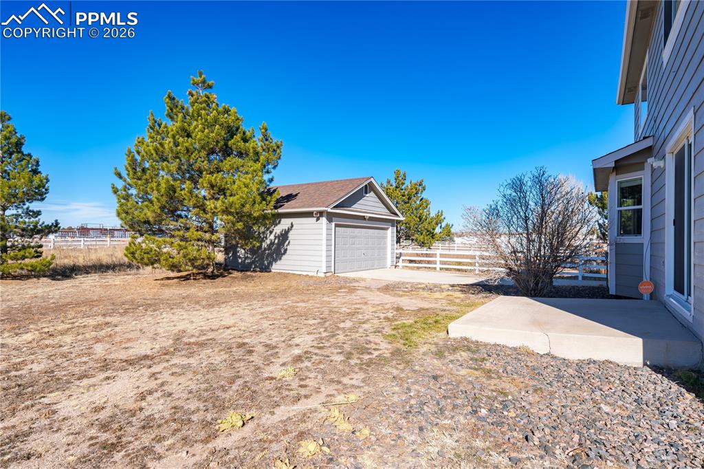 Detached Two Car Garage.